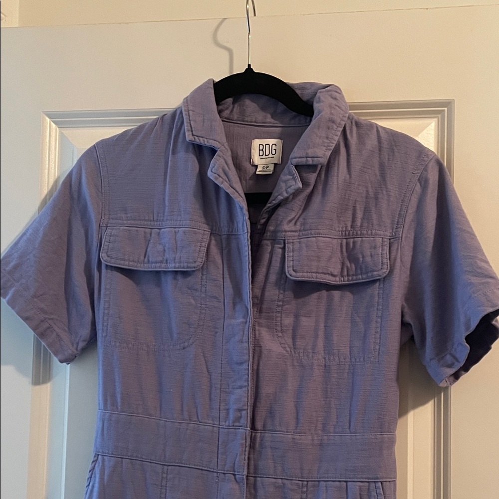BDG Purple Short Sleeve Jumpsuit